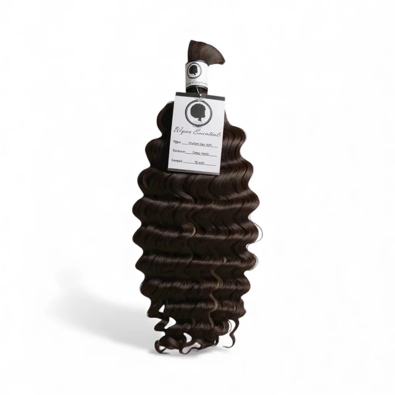 18” Deep Wave Human Hair – Bulk (Natural Color) | Defined Texture for Elevated Braid Styles